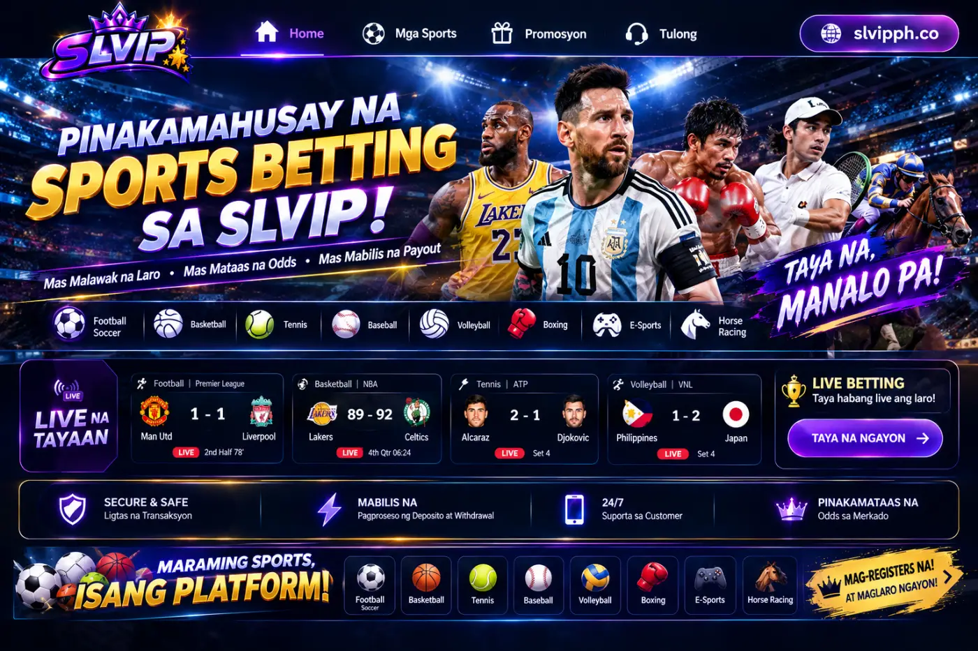 SLVIP Sports Philippines sports gaming category