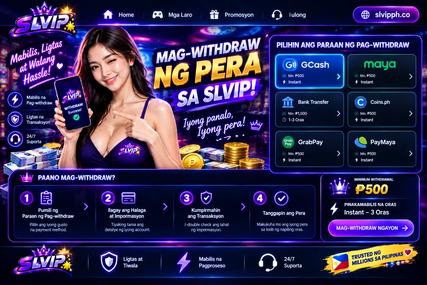 SLVIP Withdrawal Philippines payment withdrawal information